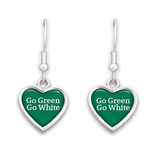 FTH Michigan State Spartans Heart Slogan Earrings
