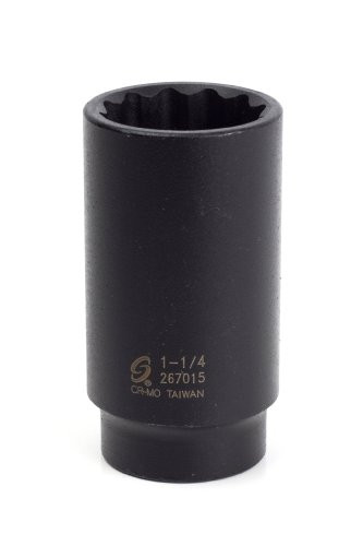 Sunex 267015 1/2-Inch Drive 1-1/4-Inch 12-Point Deep Impact Socket