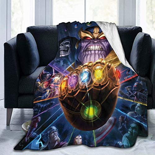 Bargburm Thanos Fleece Throw Blanket Super Soft Cozy Plush Soft Fuzzy Plush Blanket Luxury Flannel Lap Blanket Bed Throw Comfy for All Seasons 50 inch x40 inch
