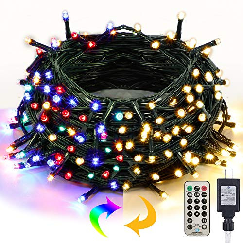 Twinkle Star Christmas String Lights 66ft 200 LED Color Changing Tree Light Plug in 11 Modes Functions Warm White and Multicolor with Remote Timer Connectable for Outdoor Indoor Xmas Party Decorations Twinkle Star Christmas String Lights 66ft 200 LED Color Changing Tree Light Plug in 11 Modes Functions Warm White and Multicolor with Remote Timer Connectable for Outdoor Indoor Xmas Party Decorations