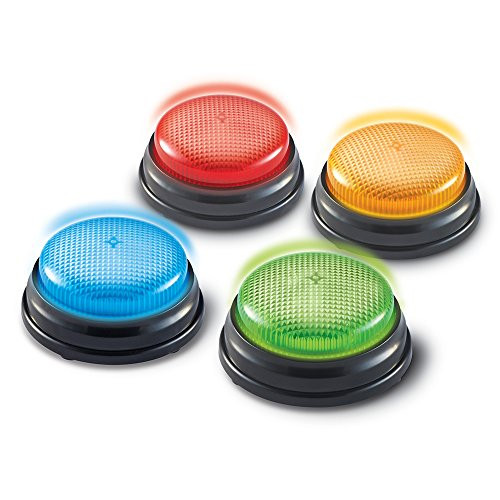 Learning Resources Lights and Sounds Buzzers, Set of 4