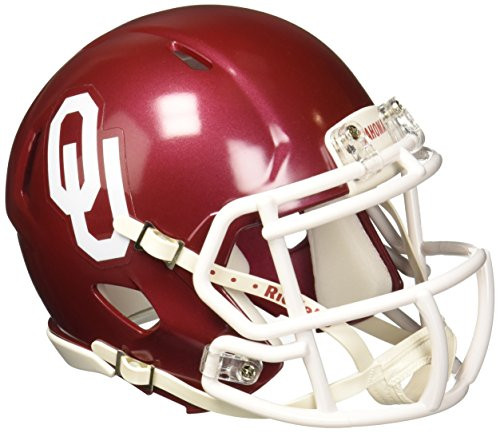 Riddell NCAA Oklahoma Sooners Speed Mini Helmet 7.5 and quot  x 6.5 and quot