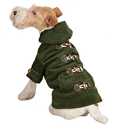 East Side Collection East Side Collection Cotton Corduroy Toggle Dog Coat Small Chive Chive
