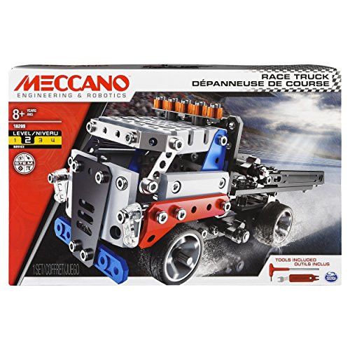 Meccano Erector by, Race Truck Model Vehicle Building Kit, for Ages 8 and up, STEM Construction Education Toy