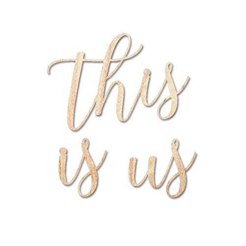 Dom3inic This is Us Sign Wooden Words This is Us Modern Farmhouse Wall Decor Laser Cut Signs Wood Words Wall Decor