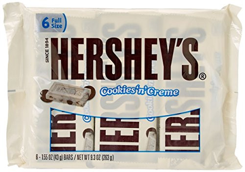 HERSHEYS Cookies n Creme Candy Bar 6 Bars  Pack of 4 HERSHEYS Cookies n Creme Candy Bar 6 Bars  Pack of 4