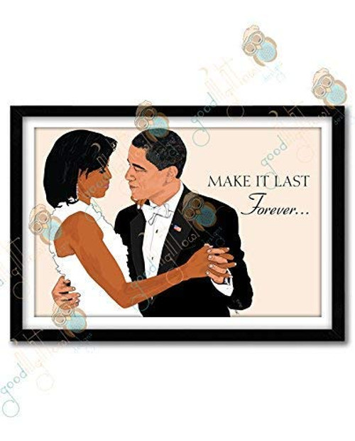 GoodNightOwlDesigns GNODpop - President Barack Obama and Michelle Obama Art Poster Make It Last Forever - FRAME NOT INCLUDED GoodNightOwlDesigns GNODpop - President Barack Obama and Michelle Obama Art Poster Make It Last Forever - FRAME NOT INCLUDED