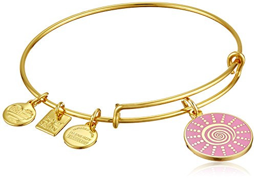 Alex and Ani Womens - Spiral Sun Expandable Charm Bangle Bracelet Shiny Gold Bangle Bracelet One Size