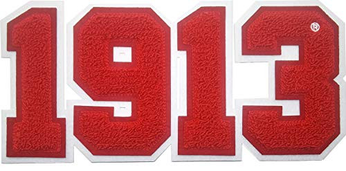 Delta Sigma Theta 1913 Chenille Sew-On Patch  Red - 11.75 inch W x 5 inch T
