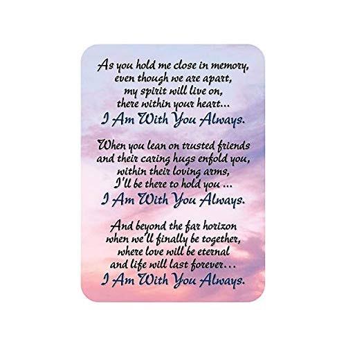 With You Always Prayer Memorial Pocket Cards Laminated  Pkg of 25  - Christian