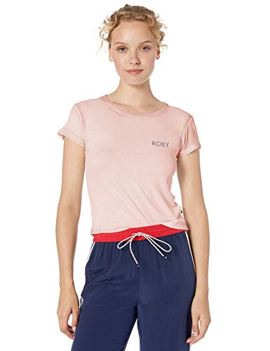 Roxy Juniors Frozen Day Baby Tee Pink Dogwood L