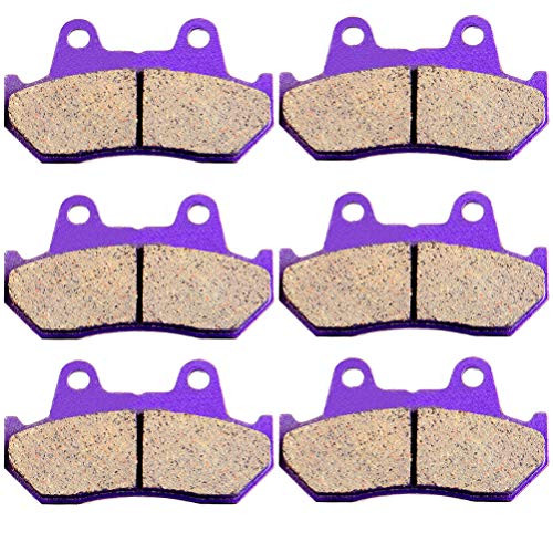 FINDAUTO Front and Rear Kevlar Carbon Brake Pads Fit for 1982-1983 for H-onda Goldwing 1100 1987-1990 for H-onda CBR600F