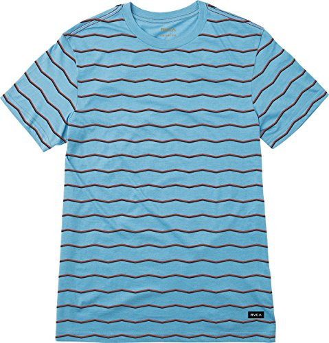 RVCA Mens VA Stripe Short Sleeve T-Shirt Lagoon S