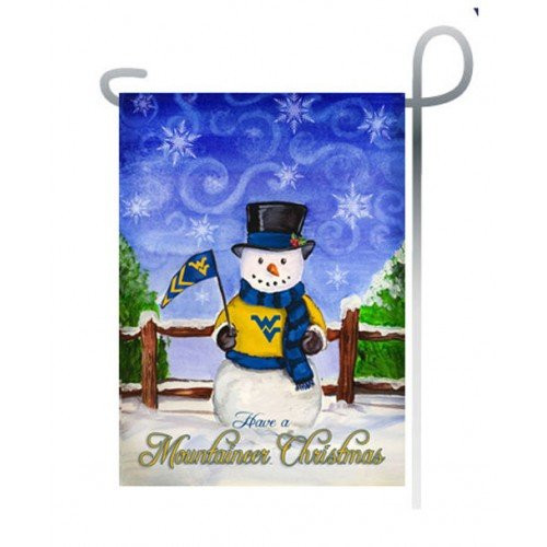 NCAA West Virginia Mountaineers Christmas Holiday Garden Flag