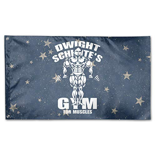 Coolguyid American Flag by U.S. Veterans Owned Dwight Schrutes Gym for Muscles Flag 3x5 Ft