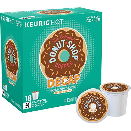 The Original Donut Shop Coffee Decaf Medium Roast Coffee Keurig Hot K-Cup Pods 18 Count