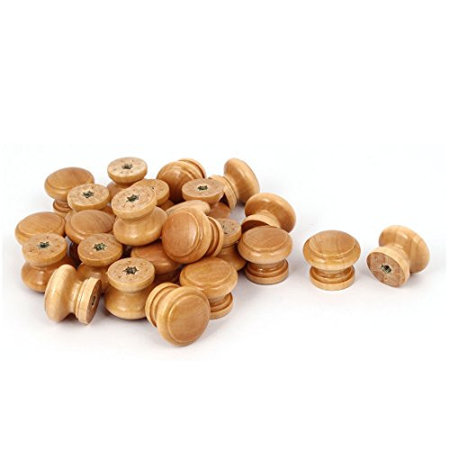 Aexit Kitchen Cabinet Cabinet Hardware Drawer Wood Wooden Pull Knob Grab Handle Pulls 28x23mm 25pcs