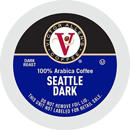 Victor Allens coffee Seattle Blend Dark Roast 80Count Single Serve Coffee Pods for Keurig K Cup Brewers Seattle Dark 80Count