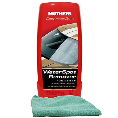Mothers California Gold Water Spot Remover Glass  12 oz  Bundled a Microfiber Cloth  2 Items