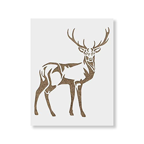 Deer Stencil - Reusable Stencils for Painting - Mylar Stencil for Crafts and Decorations