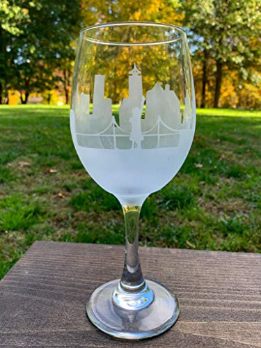 New York City Ver.2  Skyline Wine Glass-NYC ver.2