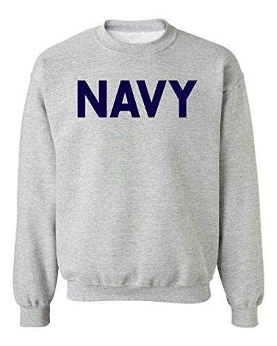 Military Gear Navy Training PT Crewneck Sweatshirt M H. Grey