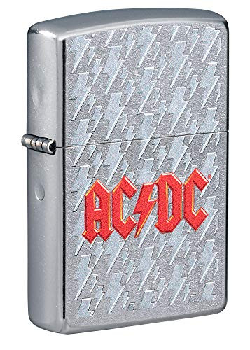 Zippo AC DC Logo Street Chrome Pocket Lighter One Size