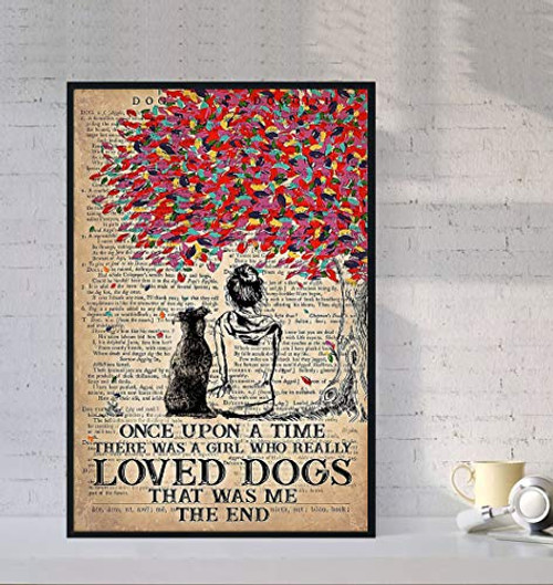 Once Upon A Time There were A Girl Who Really Love Dogs Poster Dog Lovers Poster Pitbull Home Decor Wall Art 2511m15 Once Upon A Time There were A Girl Who Really Love Dogs Poster Dog Lovers Poster Pitbull Home Decor Wall Art 2511m15