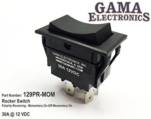 GAMA Electronics 30 Amp Rocker Switch Polarity Reverse DC Motor Control