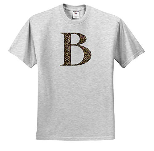 3dRose Anne Marie Baugh - Monograms - Glam Image of Gold and Purple Leopard Spots Monogram Initial B - Toddler Birch-Gray-T-Shirt  3T   ts_340806_32