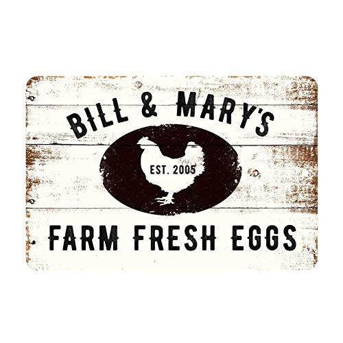 MAIYUAN Farm Fresh Eggs Sign Vintage Personalized Farmhouse Signs Chicken Coop Decor Chicken Coop Decorations Egg for Sale Hen House Rustic Accessories Tin Wall Art 12 x 16inch MAIYUAN Farm Fresh Eggs Sign Vintage Personalized Farmhouse Signs Chicken Coop Decor Chicken Coop Decorations Egg for Sale Hen House Rustic Accessories Tin Wall Art 12 x 16inch