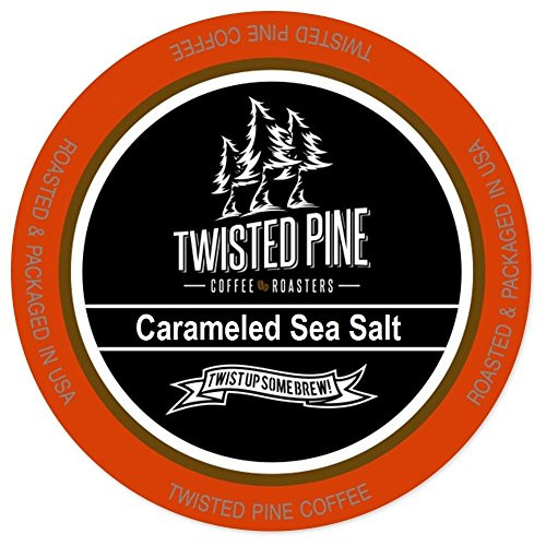 Twisted Pine Carameled Sea Salt Flavored Coffee Single-Serve Cups for Keurig K-Cup Brewers 24 Count