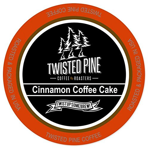 Twisted Pine Cinnamon Coffee Cake Flavored Coffee Single-Serve Cups for Keurig K-Cup Brewers 24 Count