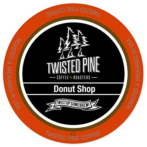Twisted Pine Donut Shop Blend Coffee Medium Roast Single-Serve Cups for Keurig K-Cup Brewers 24 Count
