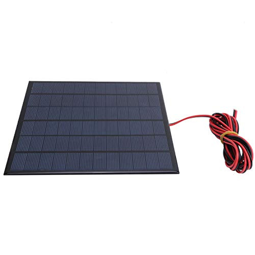 DC 18V 4.5W Solar Cell Panel Module Solar Power Epoxy Module Board Polysilicon Solar Charging Tool with 2meter Red Black Wire for Lawn Lights Wall Lights Radios Solar Micro Water Pumps