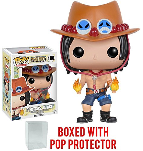 Funko Pop! Anime: One Piece - Portgas D. Ace Vinyl Figure (Bundled with Pop BOX PROTECTOR CASE)