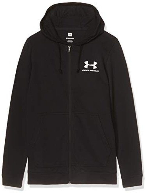 Under Armour Mens Sportstyle Terry Full Zip  Black  001  Onyx White  Large