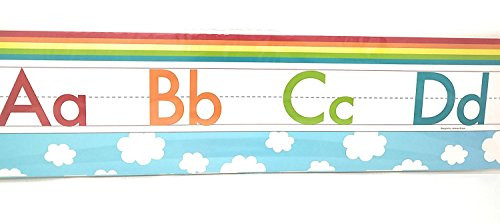 Back to School Teaching Tree Manuscript Alphabet Bulletin Board Set Creative Strips School Office Resources Scholastic Teacher Teacher's Bulletin Trim Wall Border Decal Classroom Decoration Set Z