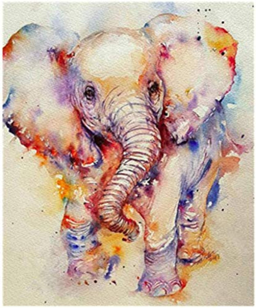 N H DIY Digital Painting Kit Adult Oil Painting Student Beginner Canvas Digital Acrylic Oil Painting Art Elephant Animal