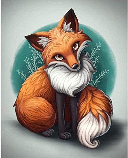 N H DIY Art Painting numbering Adult kit Beginner Kids Fox Animal Crafts for Home Wall Decoration