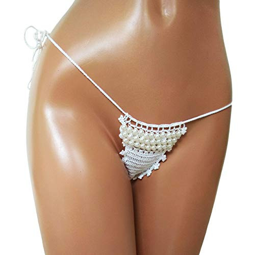 Crochet extreme micro bikini bottom Tiny bikini bottom for sunbathing G-string thong