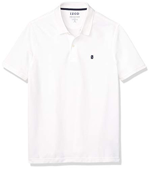 IZOD Mens Short Sleeve Pique Polo Shirt X-Large White