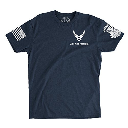 BUNKER 27 Officially Licensed U.S. Air Force Logo T-Shirt  Small Dark Navy