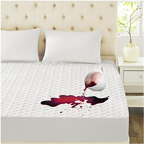 GIGIZAZA Waterproof Mattress Pad Protector Queen Size Quilt Mattress Cover Pad Allergy Hypoallergenic Vinyl Free GIGIZAZA Waterproof Mattress Pad Protector Queen Size Quilt Mattress Cover Pad Allergy Hypoallergenic Vinyl Free