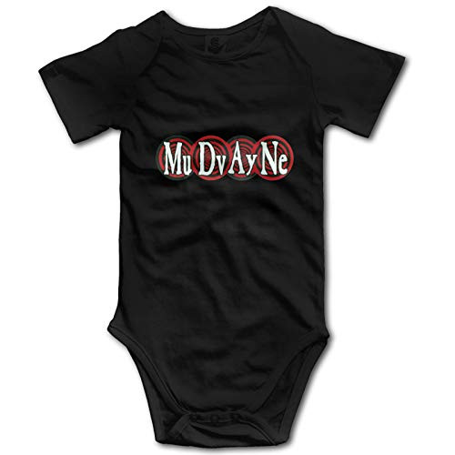 Ebony and Hill Cotton 3D Print Fashionable Soft DIY Micro-Elastic Mudvayne Logo Infant Short Sleeves Baby Bodysuits Onesies Rompers for Baby Girls Black 2t