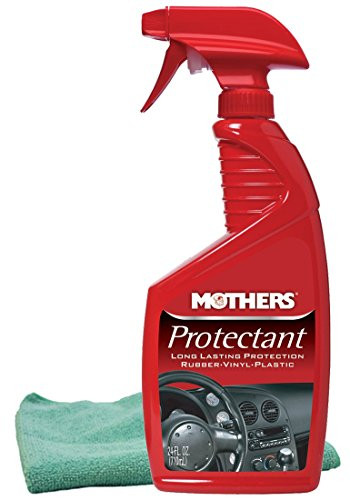 Mothers Rubber Vinyl Protectant Spray 24oz. Bundled with a Microfiber Cloth  2 Items