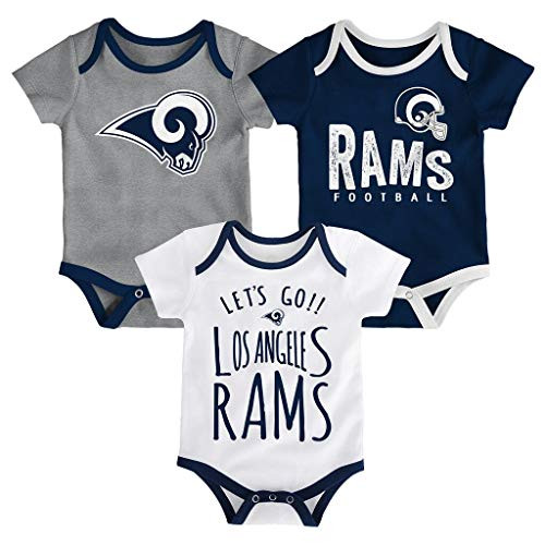 Outerstuff NFL Infants Tailgater 3 Piece Creeper Bodysuit Set  18 Months Los Angeles Rams Outerstuff NFL Infants Tailgater 3 Piece Creeper Bodysuit Set  18 Months Los Angeles Rams