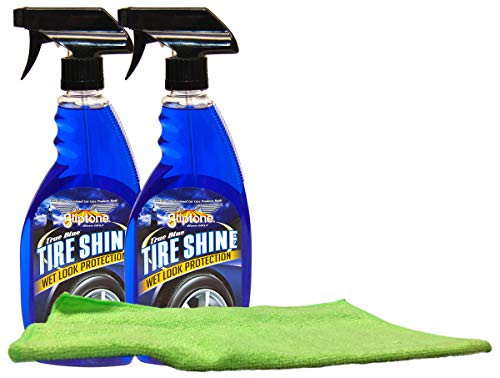 Gliptone True Blue Professional Tire Shine  22 oz  Bundle with Microfiber Cloth  3 Items