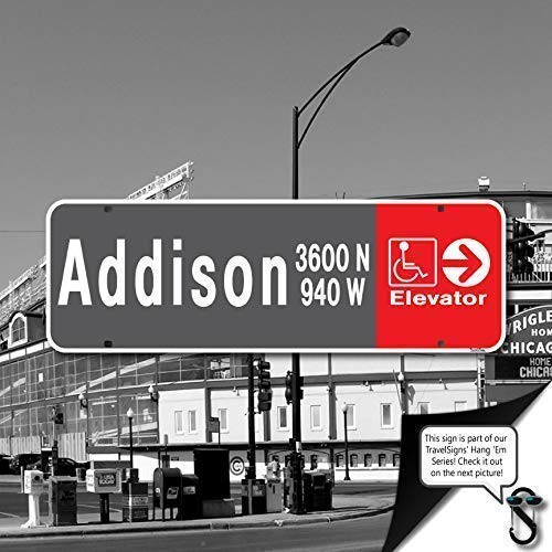Addison L Stop Wrigley Street Sign