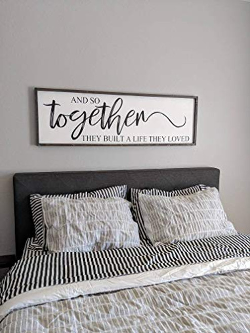 CELYCASY and so Together They Built a Life They Loved Large Sign Bedroom Sign Gift for her Wedding Gift Farmhouse Home Decor CELYCASY and so Together They Built a Life They Loved Large Sign Bedroom Sign Gift for her Wedding Gift Farmhouse Home Decor
